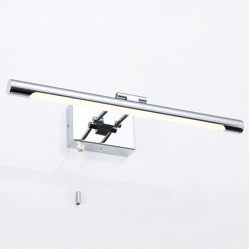 Bar LED Modern Bathroom Vanity Light 5W - Bathroom Lighting Fixture Over Mirror Lamp Chrome Finished Wall Sconces Make Up Vanity Light Fixtures with Pull Chain Switch On/Off, 13.77" 6000K