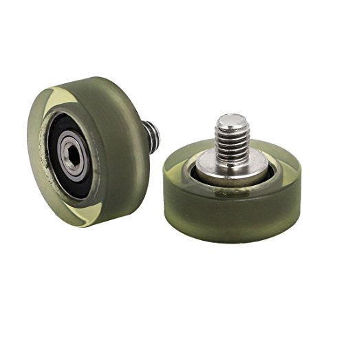 Aexit 2pcs M5 Material handling x 6mm Screw Thread Idler Bearing Pulley Roller 5mm x 19mm x 7mm Model:57as139qo80