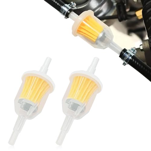 QKYS 2PCS Gas Inline Fuel Filters with Magnet, 1/4