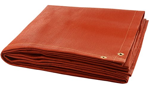 Steiner 379-6X6 Red Silicone 32-Ounce Silicone Coated Fiberglass Welding Blanket, Red, 6' x 6'