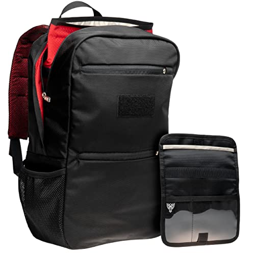 ~ Xecutive Transport Faraday Backpack/Small LITE Faraday Bag Combo ~ Shoulder Strap Included ~ Tracking/Hacking Defense ~ Red