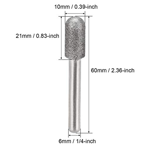 Fresas de diamante uxcell 10mm 5 piezas miniatura 2