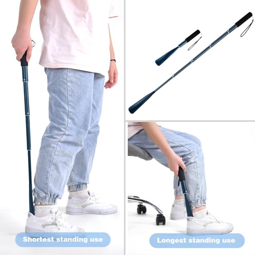 Calzador de mango largo de aluminio azul premium con diseño retráctil ergonómico JJDPARTS 3