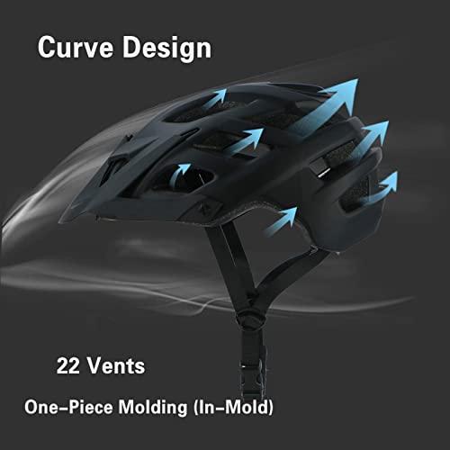 Zeroall Casque de Vélo Adulte 55-61cm Réglable Taille Casque de VTT Vélo de Route avec Visière Réglable, Homme Femme Casque pour Vélo Skateboard Scooter Skating Sport de Plein Air - Image 8