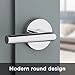 Kwikset 91540-004 Milan Door Handle Lever with Modern Contemporary Slim Round Design for Home Hallway or Closet Passage in Polished Chrome