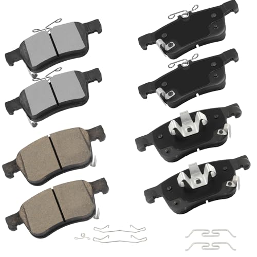 Image of cciyu D1878 D2115 Brake Pads w /Hardware Front Rear Disc Brake Pad Set | Fit For Acura For Integra 2023-2024