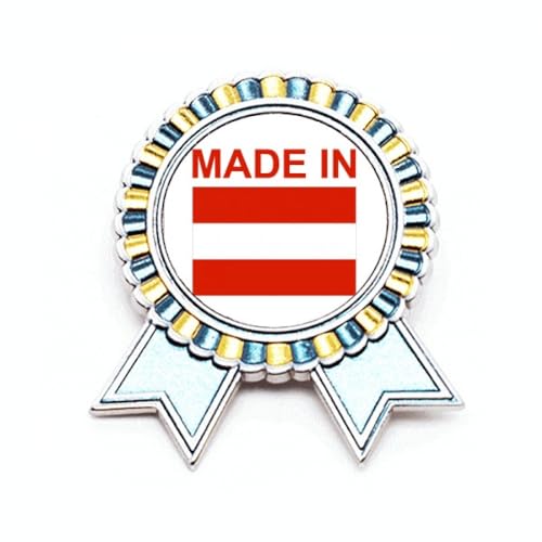 Broche Country Love Autriche en métal M : Le cadeau idéal pour amateurs de style alpin