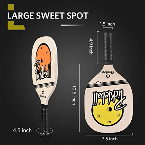 Niupipo Wood Pickleball Paddles 4 Pack thumb #6