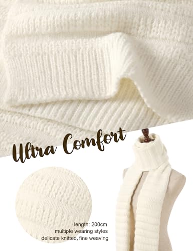 Hat Gloves Scarf Set For Women, Womens Winter Hats Fleece Lined Slouchy Beanie With Pom Scarf Thermal TouchScreen Gloves Sets4