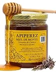 APIPEREZ Miel Cruda de Monte 500 g – Miel Natural ...: 🍯 MIEL DE MONTE NATURAL. Elaborada a partir de mielato y néctar procedente del roble, la encina y el tomillo, ofrece un perfil intenso y característico, propio de las mieles oscuras tradicionales. 🌿 SABOR INTENSO Y COLOR ÁMBAR OSCURO. Destaca por su ...