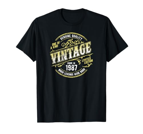 38th Birthday Made In 1987 When Legends Were Born Vintage Camiseta