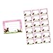 72 Blanko Etiketten Pferde Rosa Pink - 64 x 45 mm - Namensetiketten Mädchen Aufkleber Sticker