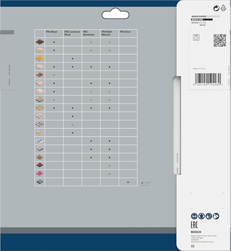 Bosch 1x PRO Construction Wood Kreissägeblatt für Netz-Handkreissägen (für Bauholz mit Mörtel und Nägeln, Holz mit Nägeln, Ø mm, Professional Zubehör Handkreissäge)