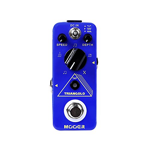 MOOER TRIANGOLO Guitar Micro Tremolo Pedal with 3 Selectable Wave Forms, 5 Different Sub Division...