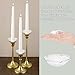 OwnMy 2PCS Glass Bobeches for Candlestick Holders, Round Glass Candle Drip Protectors Candle Rings for Taper Candle Holders, Floral Taper Candles Bobeches Wax Catcher Rings for Wedding Home Use