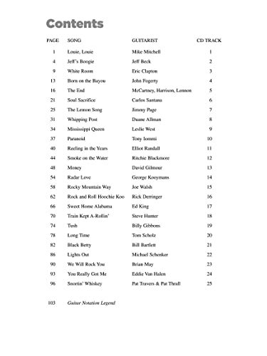 25 Great Classic Rock Guitar Solos Transcriptions * Lessons * Bios * Photos Bk/CD image 2