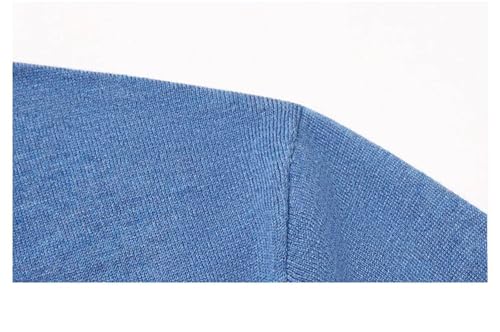 Men Wool Blend V-Neck Sweater Spring Fall Long Sleeve Slim Fit Knit Pullover Sweater3