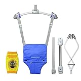 Swess Baby Door Jumper Exerciser with Door Clamp Adjustable Strap for Infants from 6 to 24 Months (Blue)
