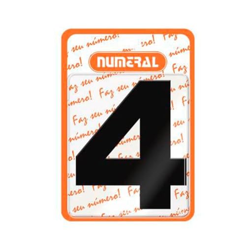 Algarismo 4 Numeral 125mm Preto 600-4