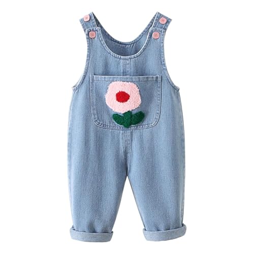 Salopette jean bébé fille 6 mois-4 ans mignon vêtement automne en denim