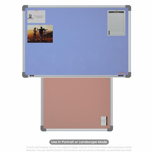 Image of Scholar Art Metis 2x3 Feet Fabric Pin Up Board for Wall & Study Table | Vibrant & Versatile Crape Cloth + High Density Soft Board for Pinning Photos, Sticky Notes & Reminders (Purple)
