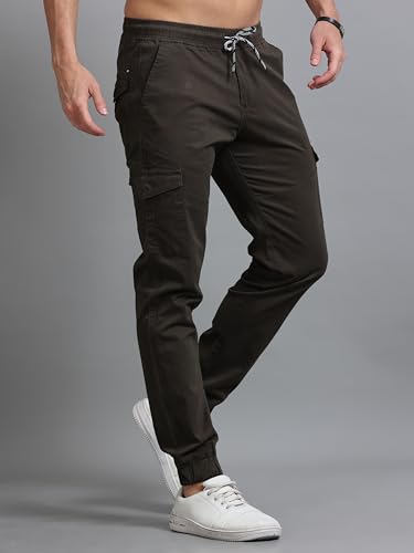 Image of U.S. Pitchers Mens Twill Laffer Cargo Joggers I 6 Pocket Utility Pants I Stylish Comfort Fit I 12 Colors I Sizes 30 to 38