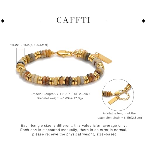 Natural Gemstone Bracelet for Women Healing Crystal Stone Flat Bead Bracelet Handmade 8 Inch Bracelet Jewelry4