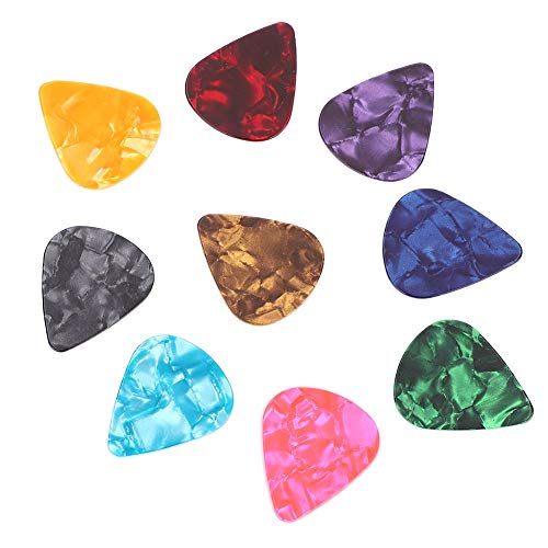 Fafeims Guitar Picks, 0.9mm Guitar Plectrum Celluloid Guitar Picks Random Color Plectrums Musical Instruments Accessory(20pcs) - Thumbnail 5