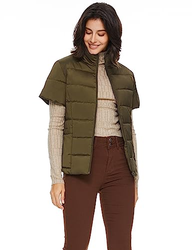 Orolay Women's Warm Insulated Vest Lightweight Stand Collar Cap Sleeve Jacket Zip up Gilet with Pockets2