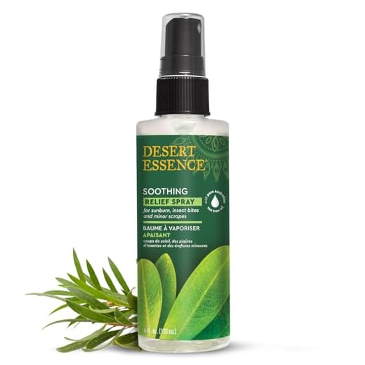 Desert Essence Relief Spray - 4 Fl Ounce - Eco-Harvest Tea Tree Oil & Other Essential Oils - Natural First Aid - Minor Burns - Sunburn - Insect Bites - Scrapes - May Comfort Aching Feet