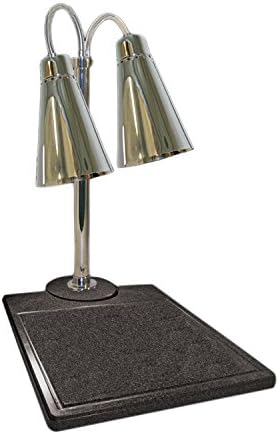 Hanson Brass DLM/BB/900/ST/UNIQUE Carving Station, Portable Dual Bulb Heat Lamp with 18" x 20" Synthetic Granite Cutaway Base