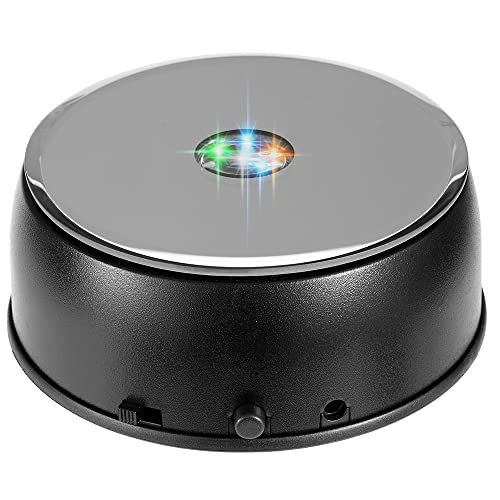 IFOLAINA Rotating Display Stand Led Light Base Colorful Lighted Spinning