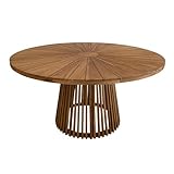 AXI Hani runder Gartentisch aus Teak Holz Ø 150 cm | Esstisch Wetterfest für den Garten/Terrasse/Outdoor aus Teakholz | Sitzgruppe Rund für 6 Personen | 150 x 75 cm