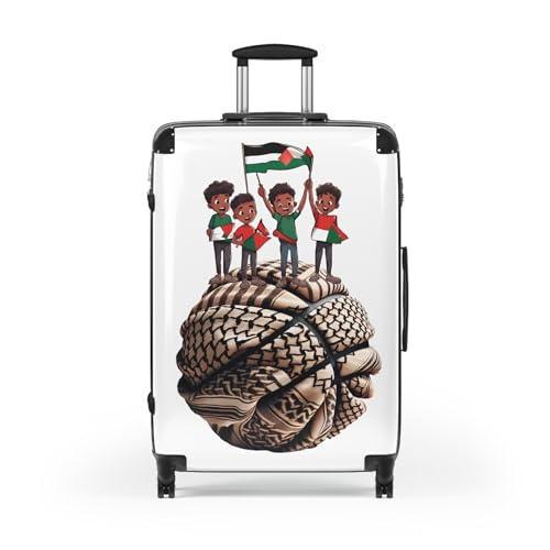 Basketball Suitcase, Support Palestine Basketball Lover's Gift, Keffiyeh Themed Palestinian Flag, Gaza Activist, Unique - Main Image