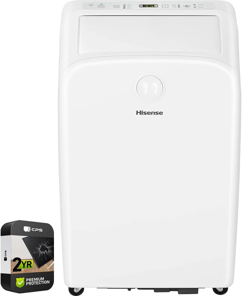 Hisense AP55023HR1GD 8000 BTU Dual Hose Portable Air Conditioner with Heat Pump (Renewed)