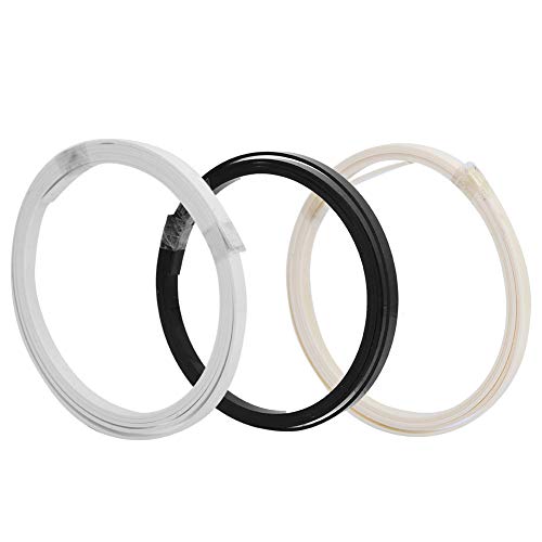 QANYEGN 3pcs Guitar Wrap Decorative Strip, ABS Plastic Guitar Wrap, Acoustic Guitar Wrap 1610x5x1.5mm