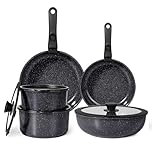 GiPP Set di Pentole e Padelle Ceramiche Antiaderenti 11 Pezzi con Manico Amovibile - Cucina Sana per Camper, Senza Tossine, Compatibile Induzione/Forno/Lavastoviglie