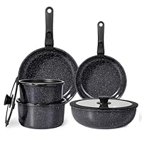 GiPP Set di Pentole e Padelle Ceramiche Antiaderenti 11 Pezzi con Manico Amovibile - Cucina Sana per Camper, Senza Tossine, Compatibile Induzione/Forno/Lavastoviglie