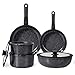 GiPP Set di Pentole e Padelle Ceramiche Antiaderenti 11 Pezzi con Manico Amovibile - Cucina Sana per Camper, Senza Tossine, Compatibile Induzione/Forno/Lavastoviglie immagine
