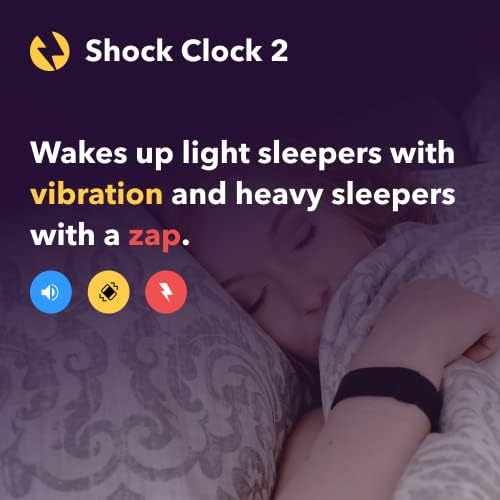 Shock Clock 2 Wearable Silent Vibrating/Zapping Alarm Clock for Heavy