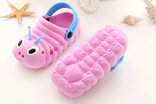 VARWANEO Baby Boys Girls Toddlers Shoes Anti-Slip Shoes Slippers Unisex Lightweight Caterpillar Shape Cute Shoes Pink