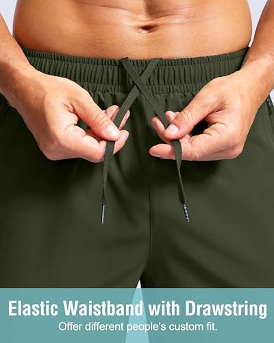 Image of G Gradual Men's Athletic Running Shorts with Zipper Pockets Quick Dry 7 inch / 5 inch / 9 inch Workout Gym Shorts for Basketball Hiking