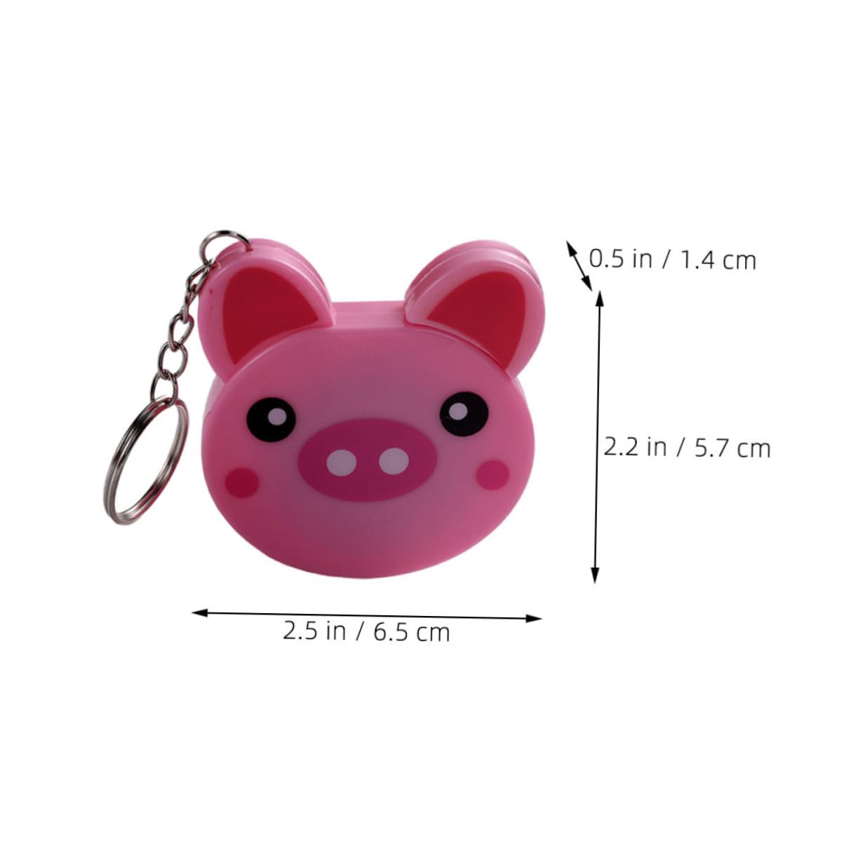 Holibanna Retractable Measuring Tape Keychain 3pcs Set Small Flexible Tape Measure for Seamstress Fashion Easy to Carry
