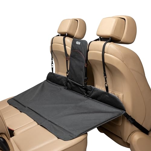 Kurgo Rücksitz-Brücke ‒ Rücksitzerweiterung für Hunde, Wasserfest und wendbar, Für Hunde bis zu 45 kg, Grau/Schwarz