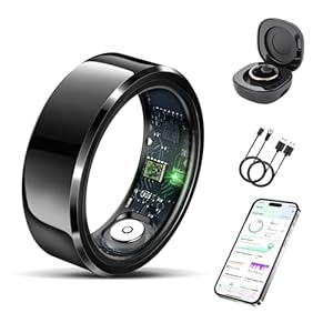 Smart Ring for Women Men-Wearable Fitness Tracker with Sleep Tracking Heart Rate Blood Oxygen Healthy Monitor Ring Activity Monitoring Steps Calories for Adult