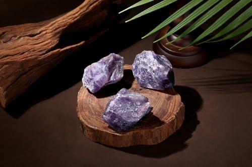 Image of 2Pcs Amethyst Crystals 1.8-2.2 inch Large Purple Raw Stones Rocks