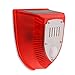keeda Solar Security Light Alarm, 129dB Warning Loud Solar Strobe Light Makes Gunshot Sounds & Dog Barking Waterproof PIR LED Motion Sensor for Farm Barn Yard (Red)