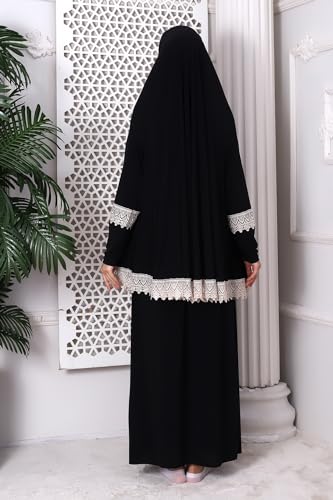 Image of Muslim Dresses for Women, Two-Piece Long Sleeve Islamic Prayer Dress, Hijab