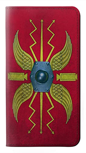 Étui iPhone 15 Plus Roman Shield Scutum Housse Flip en Cuir Véritable avec Protection Intégrale