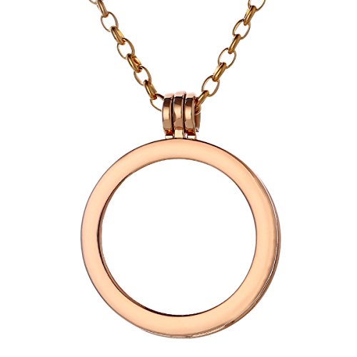 Il set contiene: 33 mm Ø ciondolo Coin + 70 cm collana in acciaio inox oro + in sacchetto di velluto